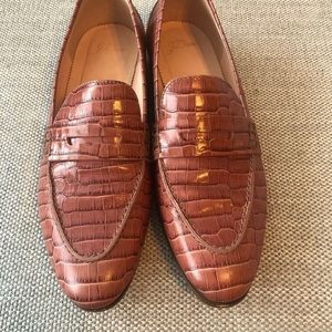 J Crew loafers size 9. Embossed leather
